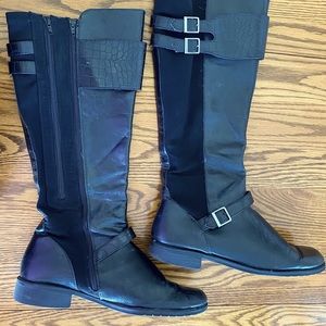 Aerosoles Black Wide-Calf Boots